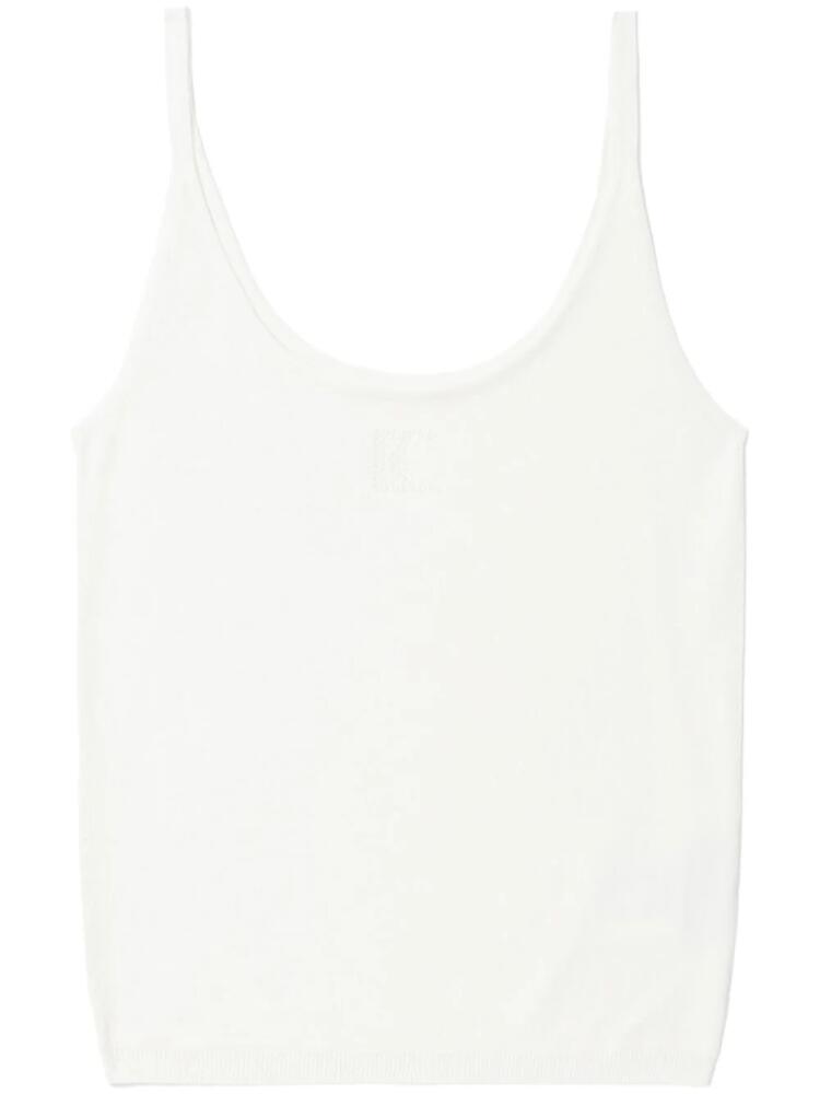 Low Classic logo-perforated tank top - White Cover