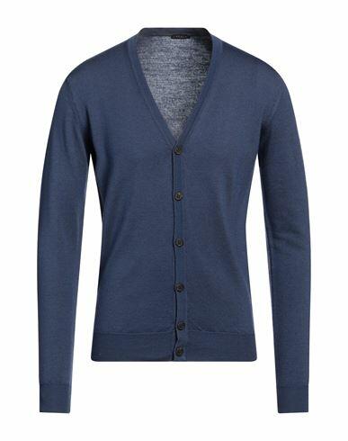 Retois Man Cardigan Navy blue Merino Wool Cover