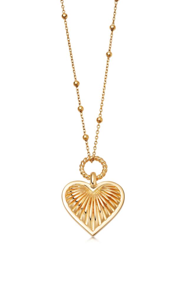 Missoma Valentine's Ridge Heart Pendant Necklace in Gold Cover