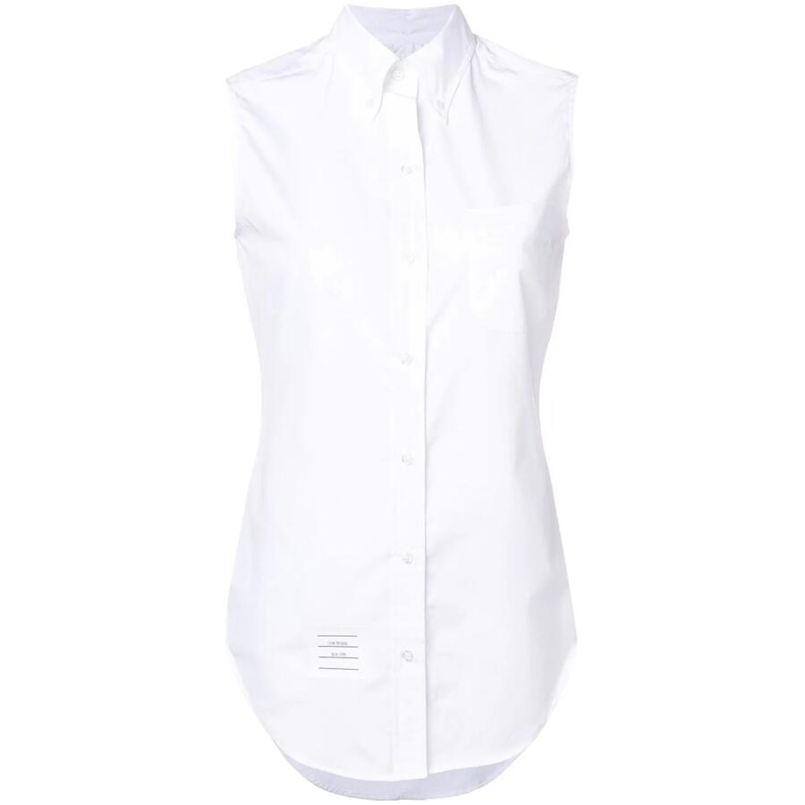 Thom Browne Ladies White Poplin Sleeveless Shirt Cover