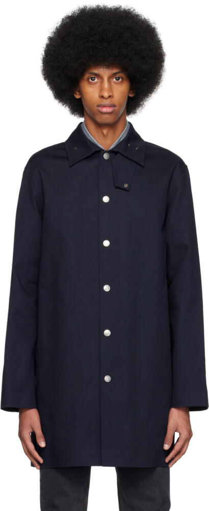 A.P.C. Navy Thibault Coat Cover