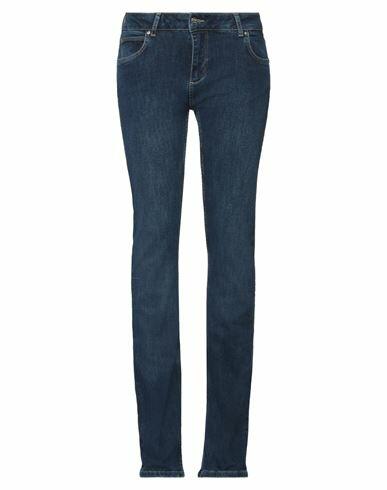 Rebel Queen Woman Jeans Blue Cotton, Elastane Cover