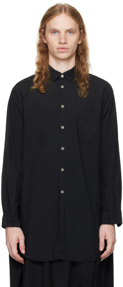 Black Comme des Garçons Black Frayed Edge Shirt Cover