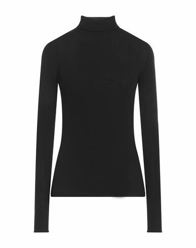 Sportmax Woman Turtleneck Black Virgin Wool Cover