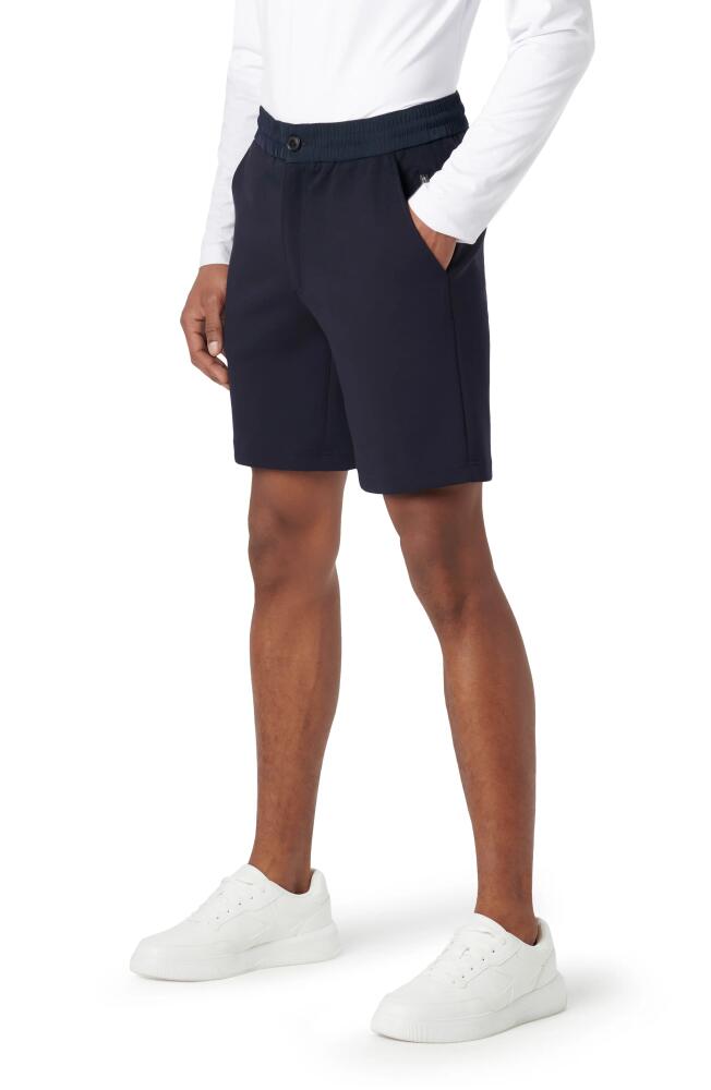 Bugatchi Flat Front Knit Shorts in Navy Cover