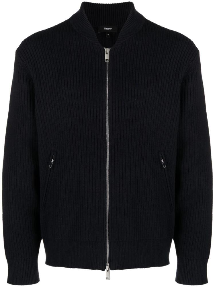 Theory Ryke baseball-collar cardigan - Blue Cover