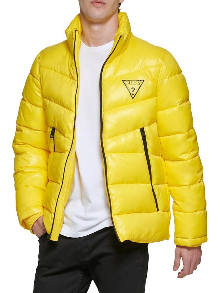 Guess Men's Logo Puffer Jacket - Sun Cover