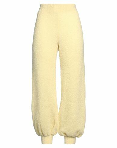 Msgm Woman Pants Light yellow Virgin Wool, Polyamide Cover