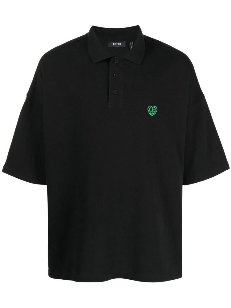 FIVE CM logo-embroidered polo shirt - Black Cover