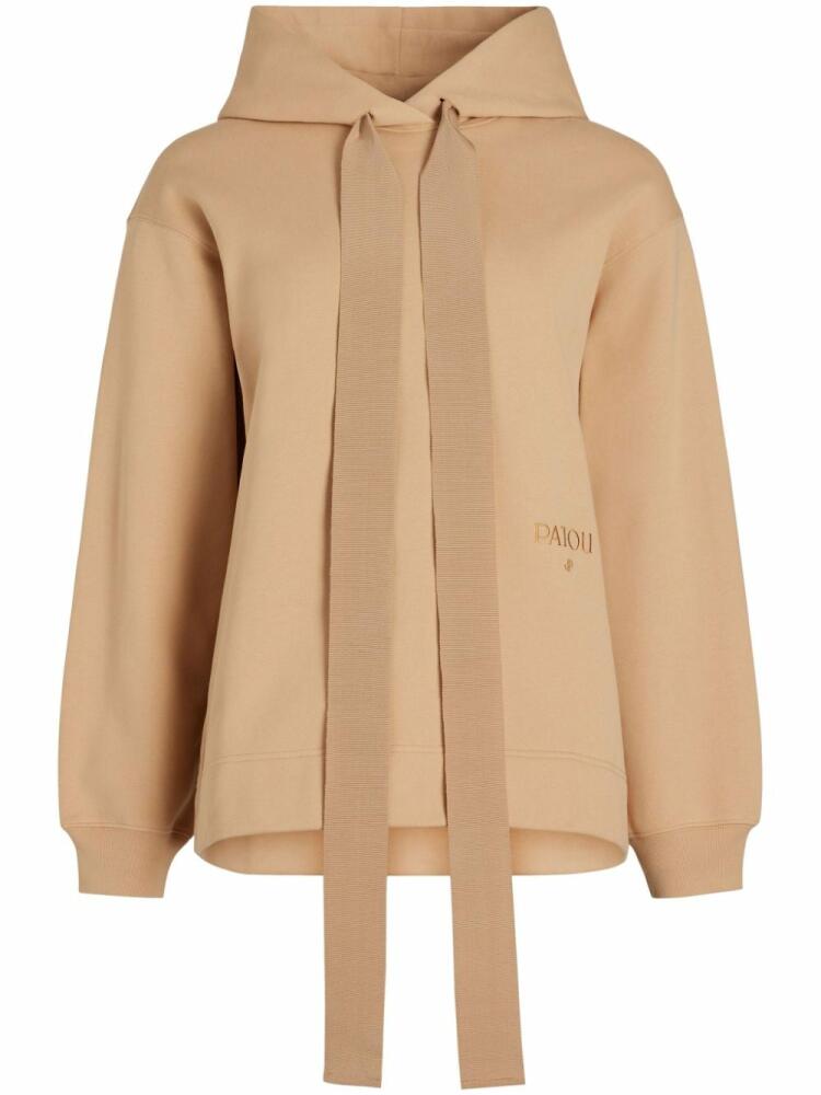 Patou Archive grosgrain hoodie - Neutrals Cover