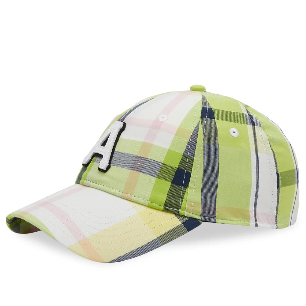 Men's AAPE A Logo Baseball Cap in Plaid Cover