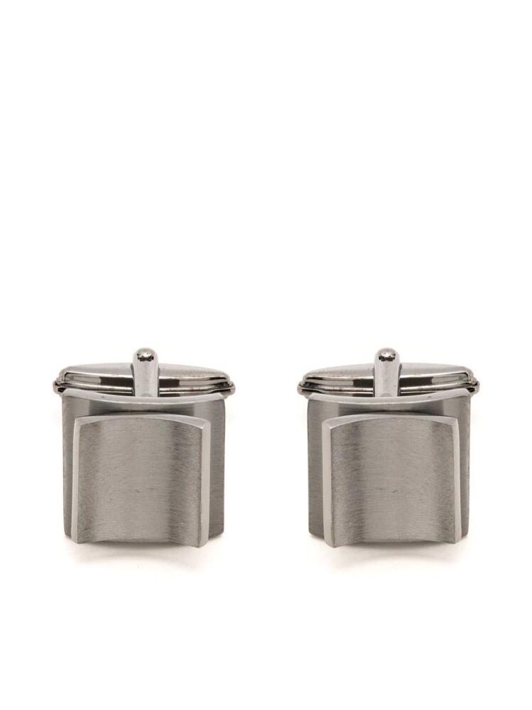 Lanvin brushed-finish detail cufflinks - Silver Cover