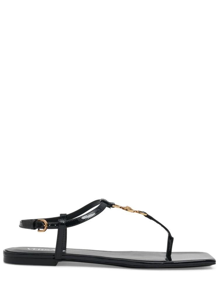 VERSACE Patent Leather Thong Sandals Cover