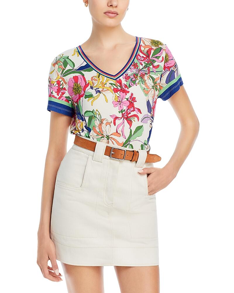 Johnny Was The Janie Favorite Floral V Neck Tee Cover