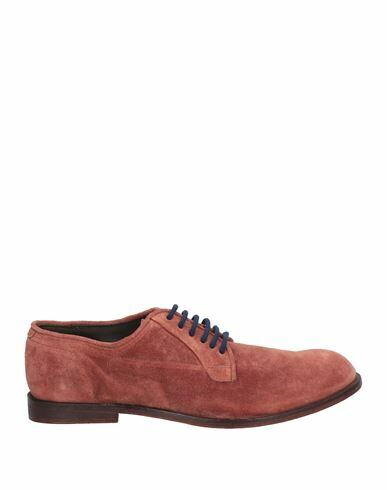 Jp/david Man Lace-up shoes Pastel pink Leather Cover