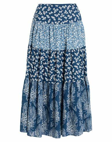 Lauren Ralph Lauren Woman Midi skirt Navy blue Cotton Cover