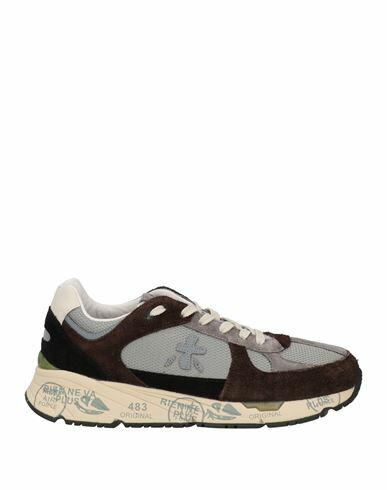 Premiata Man Sneakers Sage green Leather, Textile fibers Cover