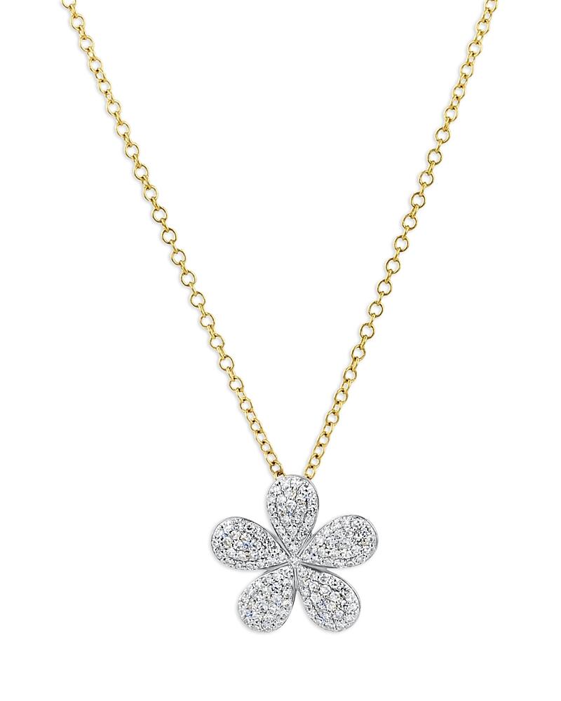 Phillips House 14K Yellow Gold Diamond Forget Me Not Large Pave Necklace, 16-18 Cover