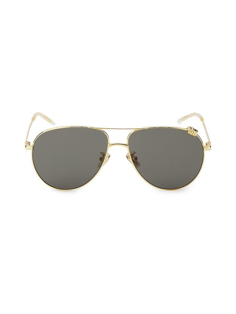 Boucheron Women's 58MM Aviator Sunglasses - Grey Gold Cover