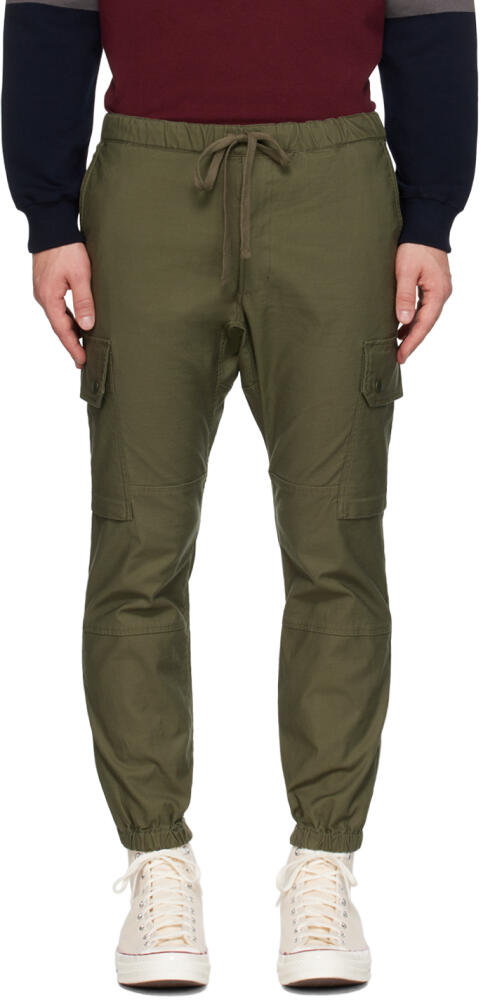 BEAMS PLUS Khaki Drawstring Cargo Pants Cover