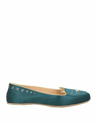 Charlotte Olympia Woman Ballet flats Deep jade Silk Cover