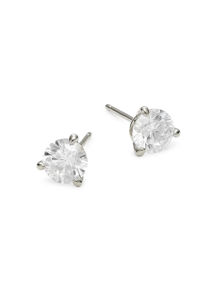 Lafonn Women's Platinum Plated Sterling Silver & Simulated Diamond Stud Earrings Cover