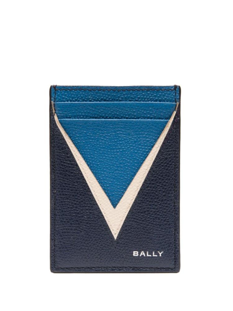 Bally logo-stamp leather cardholder - Blue Cover