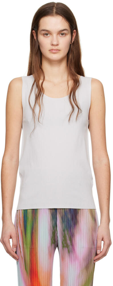 PLEATS PLEASE ISSEY MIYAKE Gray A-Poc Tank Top Cover