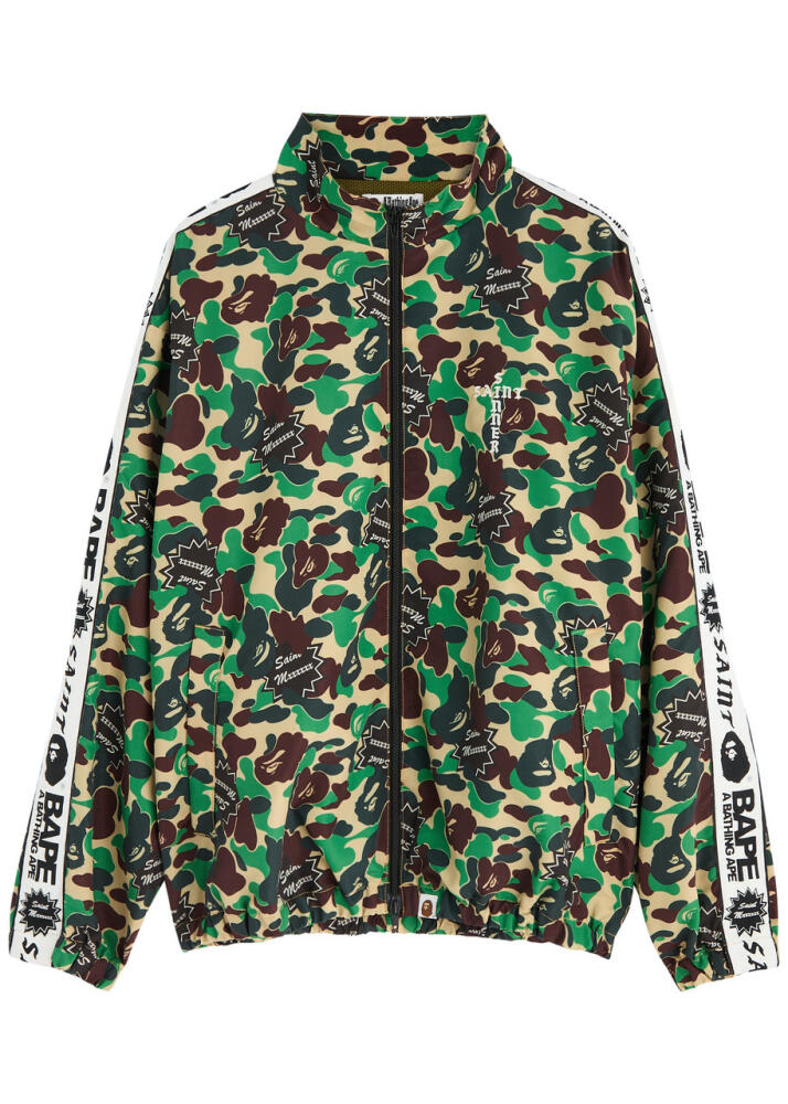 Saint Mxxxxxx X A Bathing Ape Printed Nylon Track Jacket - Multicoloured 1 Cover