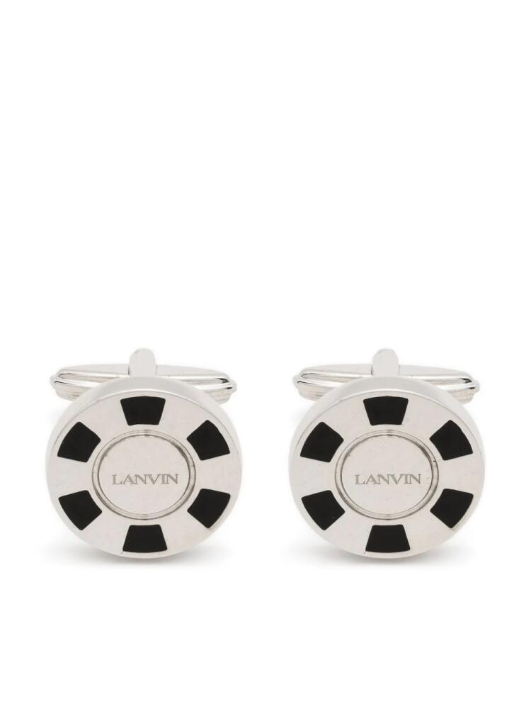 Lanvin engraved-logo detail cufflinks - Silver Cover