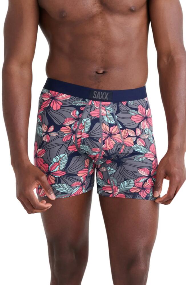 SAXX Ultra Super Soft Relaxed Fit Boxer Briefs in Deep Jungle- Maritime Cover