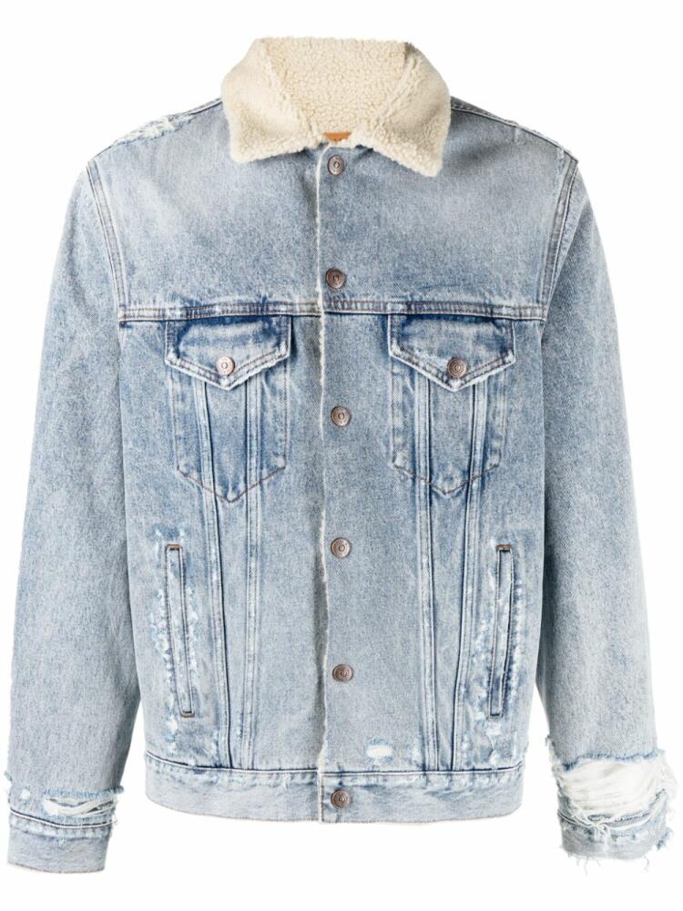 MM6 Maison Margiela distressed denim jacket - Blue Cover