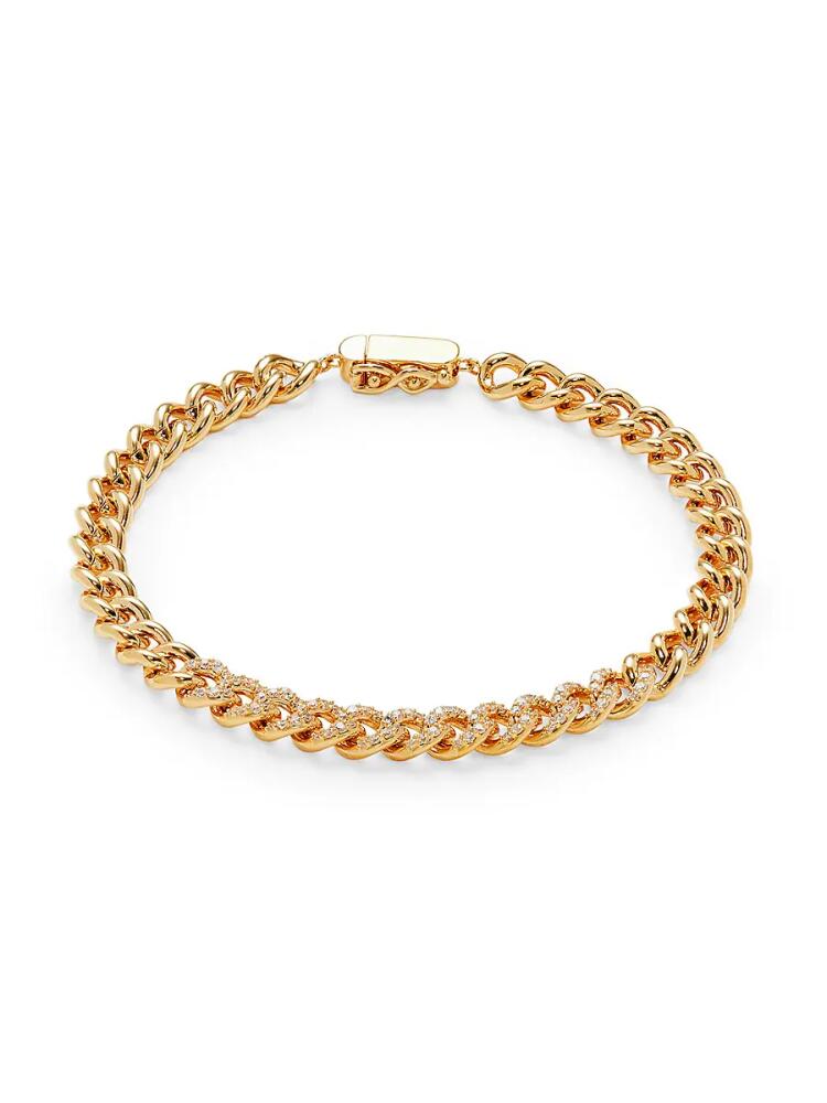 Adriana Orsini Women's 18K Goldplated & Cubic Zirconia Curb Chain Bracelet Cover