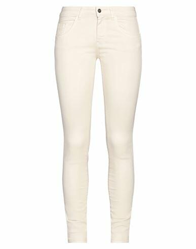 Rebel Queen Woman Jeans White Cotton, Elastomultiester, Elastane Cover