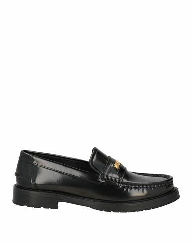 Moschino Woman Loafers Black Leather Cover