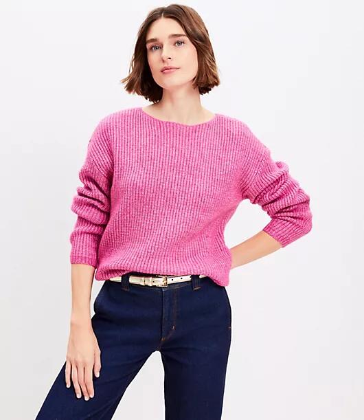 Loft Ribbed Boatneck Sweater Cover