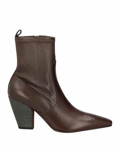 Brunello Cucinelli Woman Ankle boots Dark brown Leather Cover