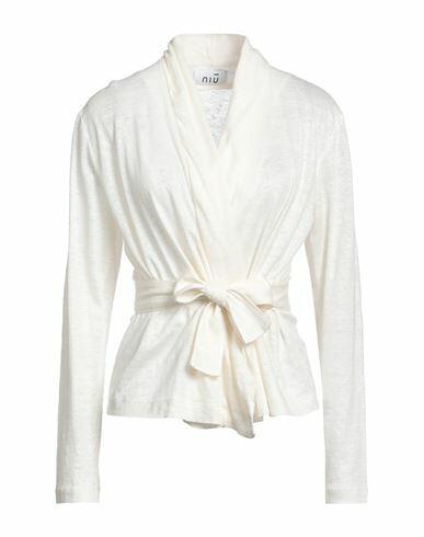 Niū Woman Cardigan Cream Linen Cover