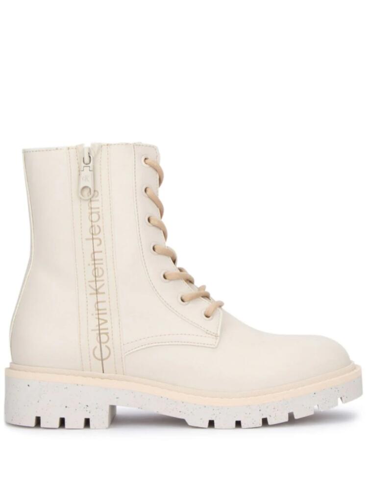 Calvin Klein logo-print boots - Neutrals Cover