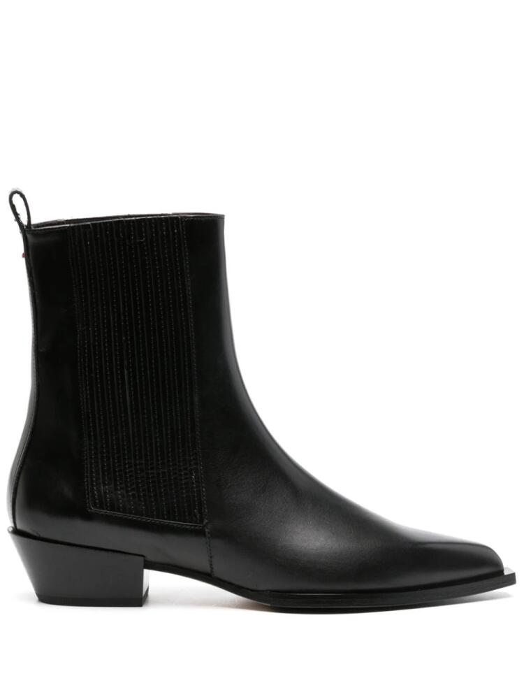 Aeyde Belinda leather ankle boots - Black Cover