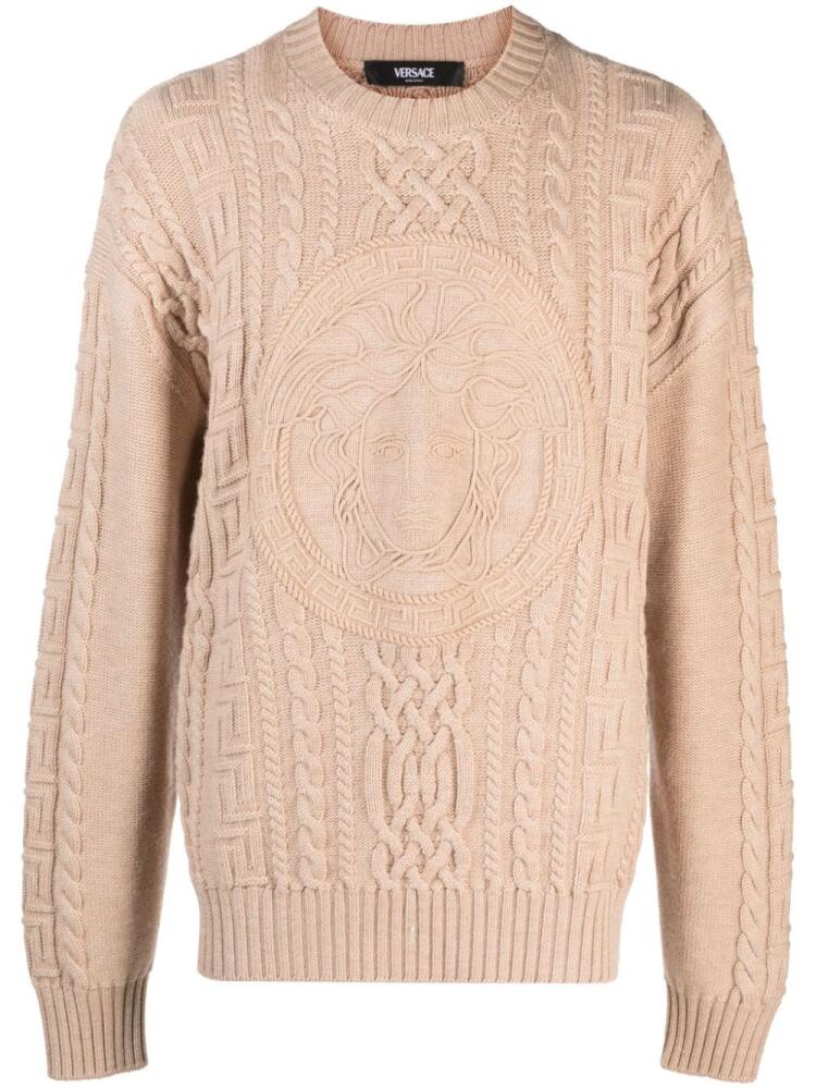 Versace Medusa cable-knit jumper - Neutrals Cover