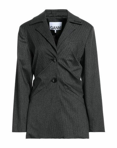 Ganni Woman Blazer Steel grey Polyester, Viscose, Elastane Cover