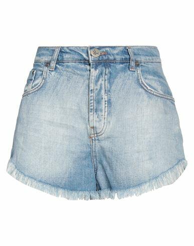 One Teaspoon Woman Denim shorts Blue Cotton Cover