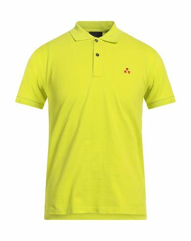 Peuterey Man Polo shirt Acid green Cotton Cover