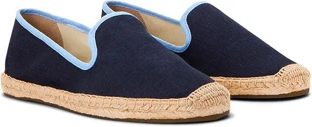 Soludos Smoking Slipper Espadrille (Dark Navy / Light Blue) Men's Slip on Shoes Cover