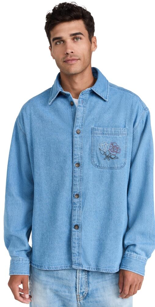 Les Deux Felipe Denim Overshirt Light Blue Wash Cover