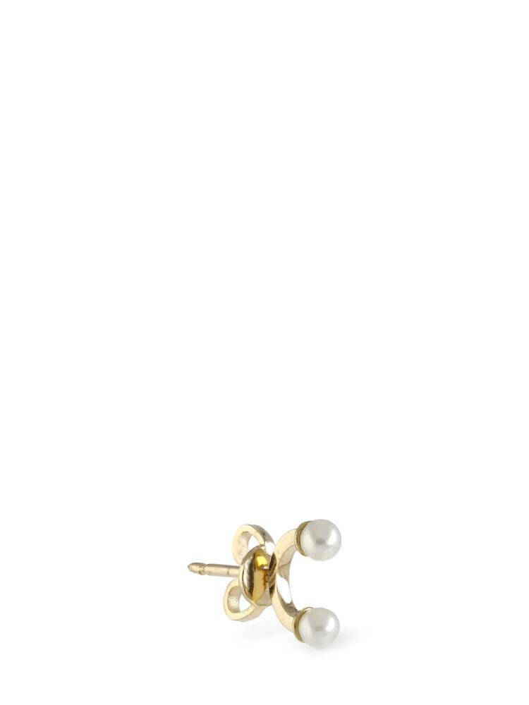 DELFINA DELETTREZ Dots 18kt Gold & Pearl Mono Earring Cover