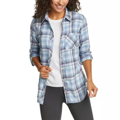 Eddie Bauer Women's Forest Flannel Shirt Cover