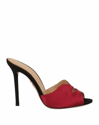 Charlotte Olympia Woman Sandals Garnet Textile fibers Cover