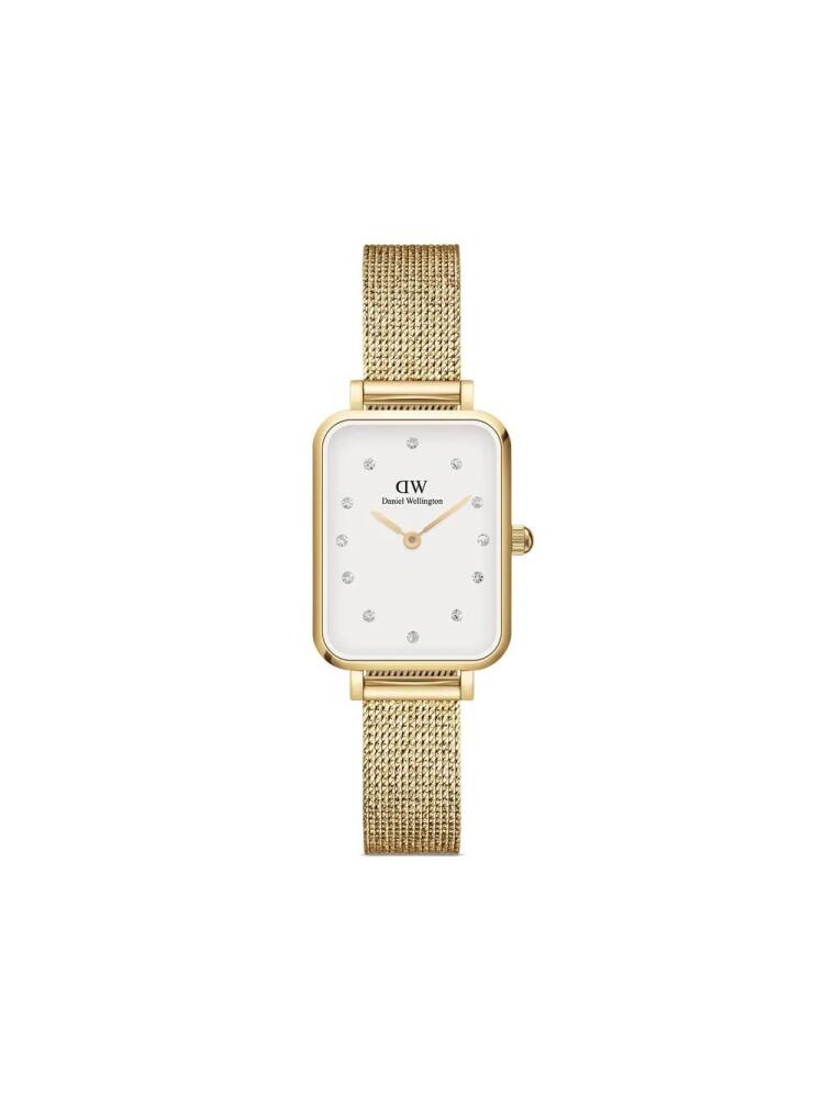 Daniel Wellington Quadro Lumine Pressed Evergold 26mm - White Cover